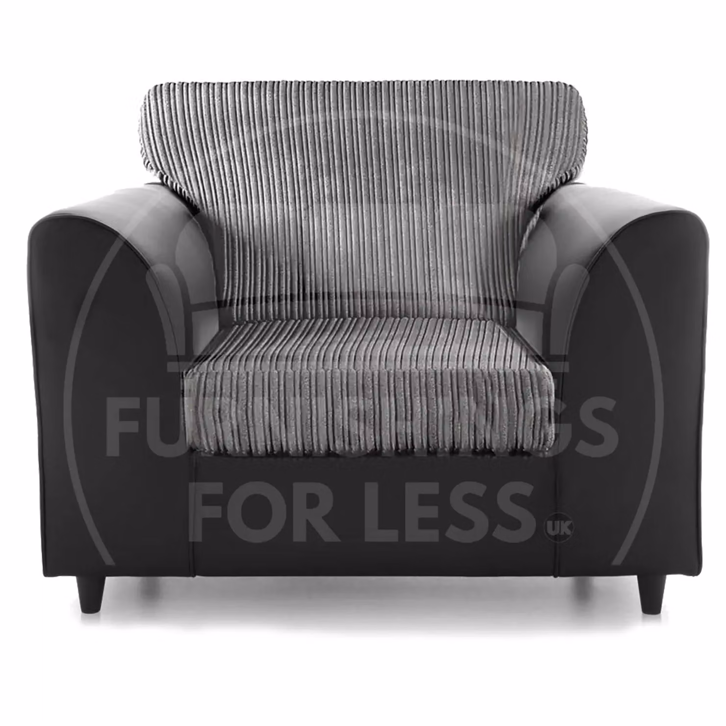 Furnishings For Less UK Luxor 3 Piece Fabric Sofa Suite in Grey with Scatter Back and Matching Design – 2