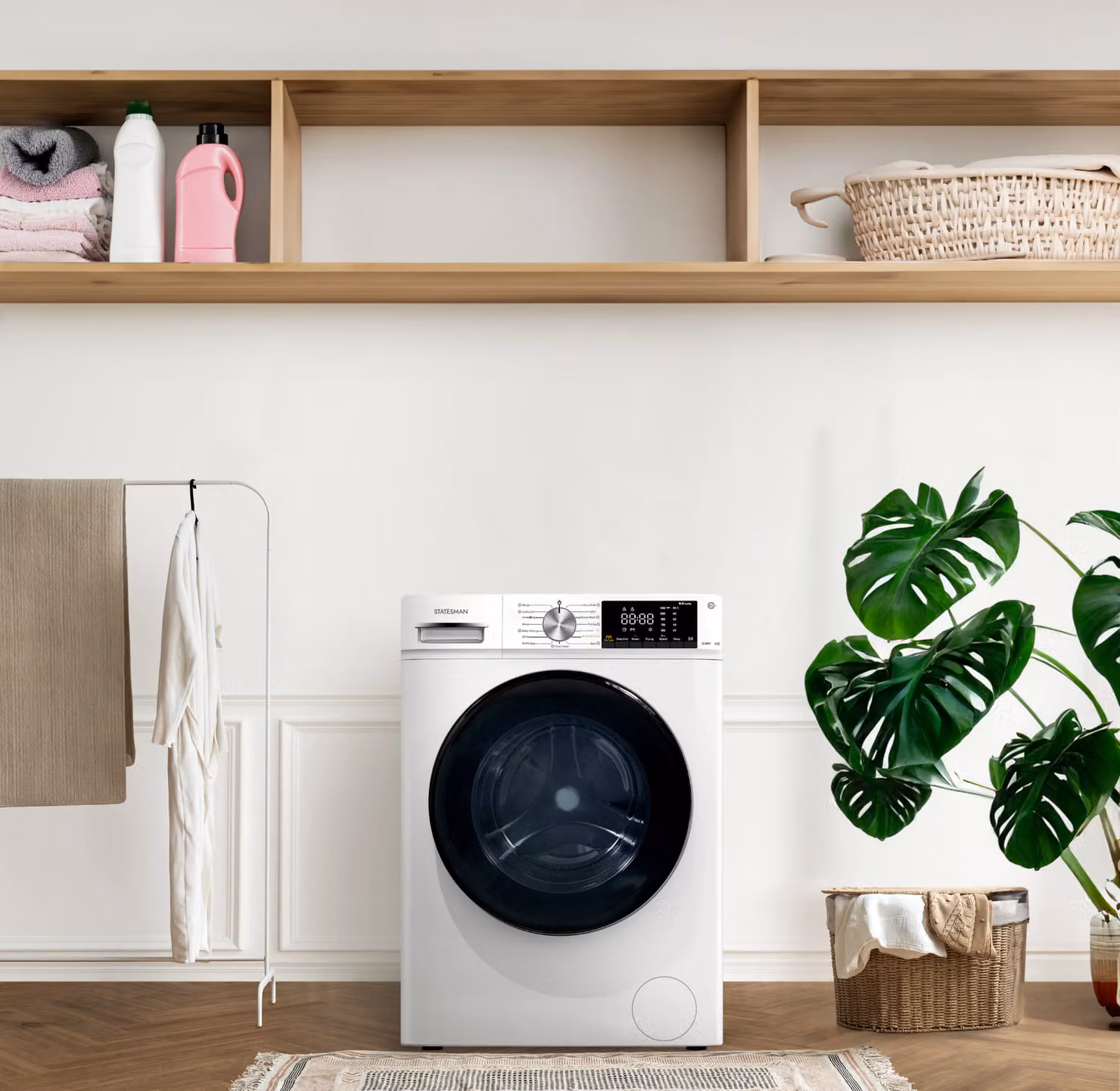 Statesman FWD08514W Front Loading Washer Dryer, 8kg Wash and 5kg Dry, 1400 Spin Speed, D Rated, White – 2