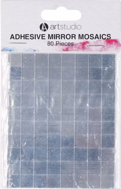 Art Studio Silver Adhesive Mirror Mosaics for Adults
