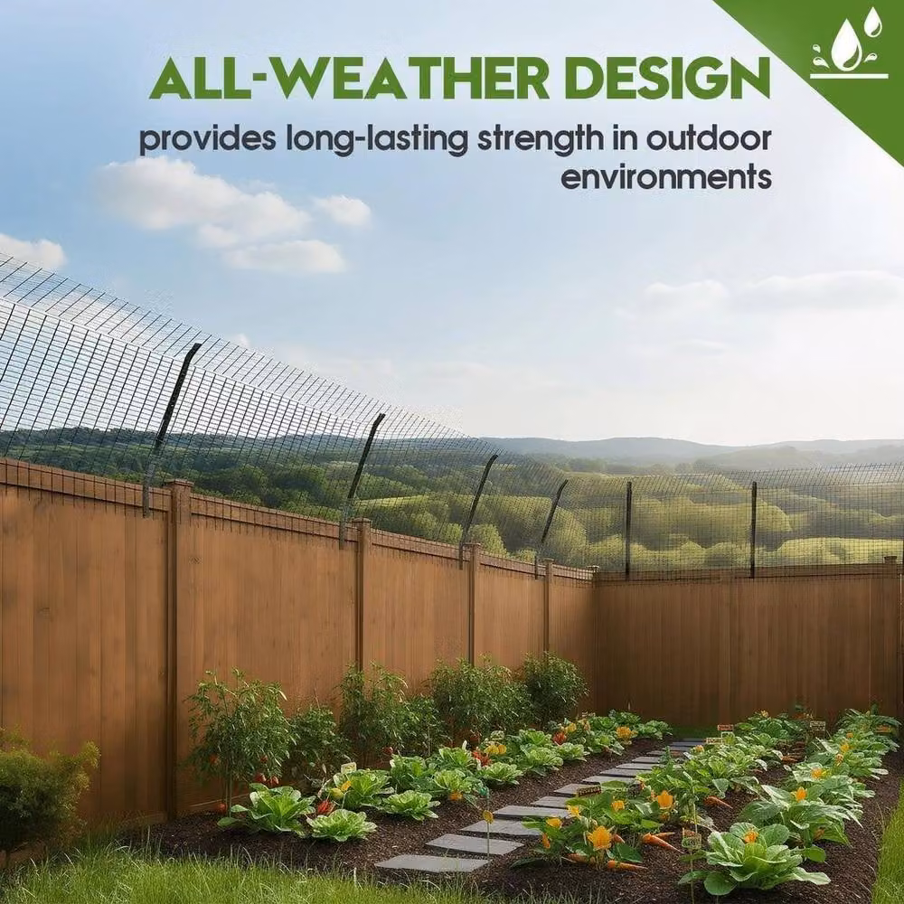 NESTLUNE Black Cat Proofing Net Garden Fencing Wire Mesh, W: 100 cm, H: 15 cm – 5