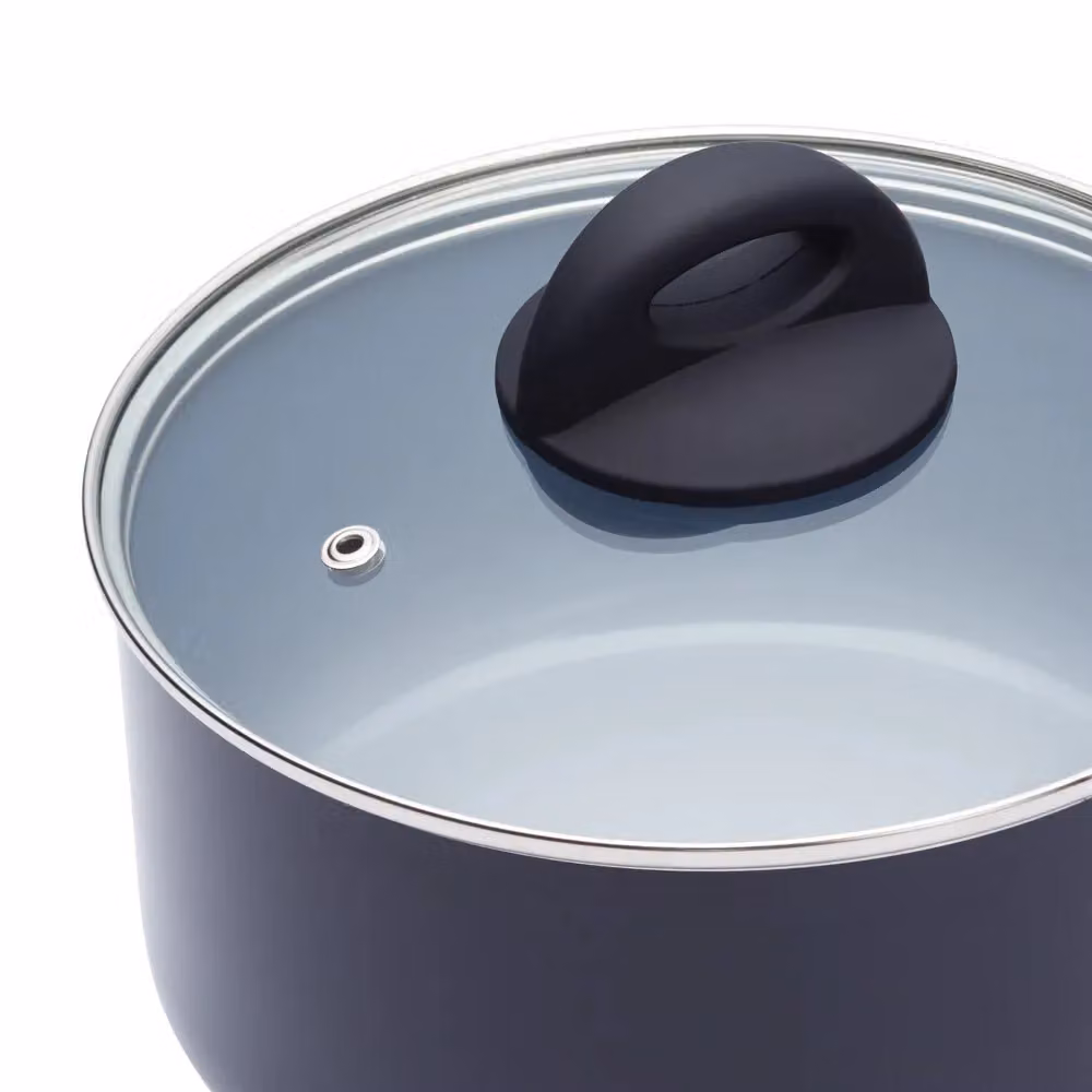 MasterClass Ceramic Non-Stick Induction Ready 20cm Saucepan in Grey – 5