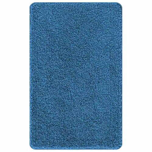 vidaXL Anti-slip Blue Microfibre Bath Mat, W/D/H: 80 x 50 x 0.35 cm