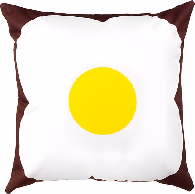 Gardenista Water Resistant Outdoor Printed Square Scatter Cushion in Yellow and White