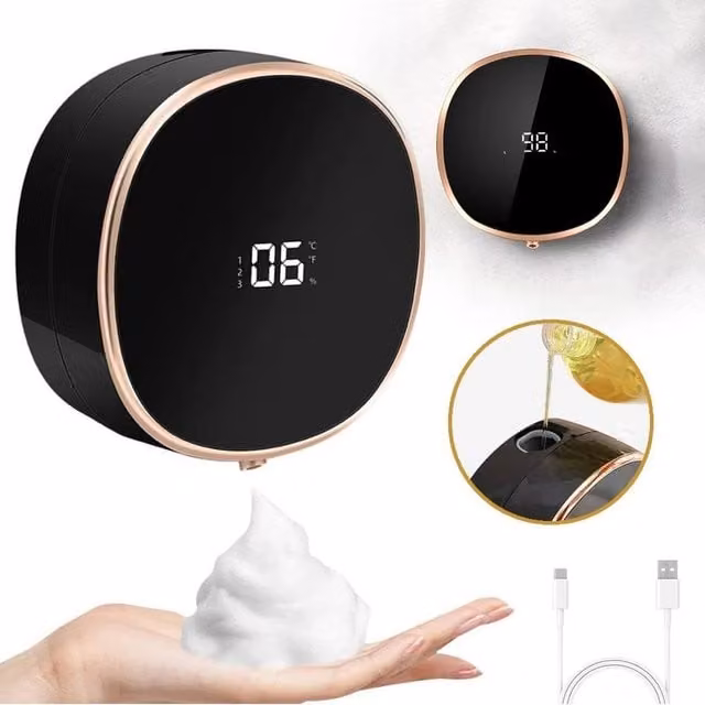 KORVIXA Automatic Touchless Foaming Soap Dispenser in Black – 1