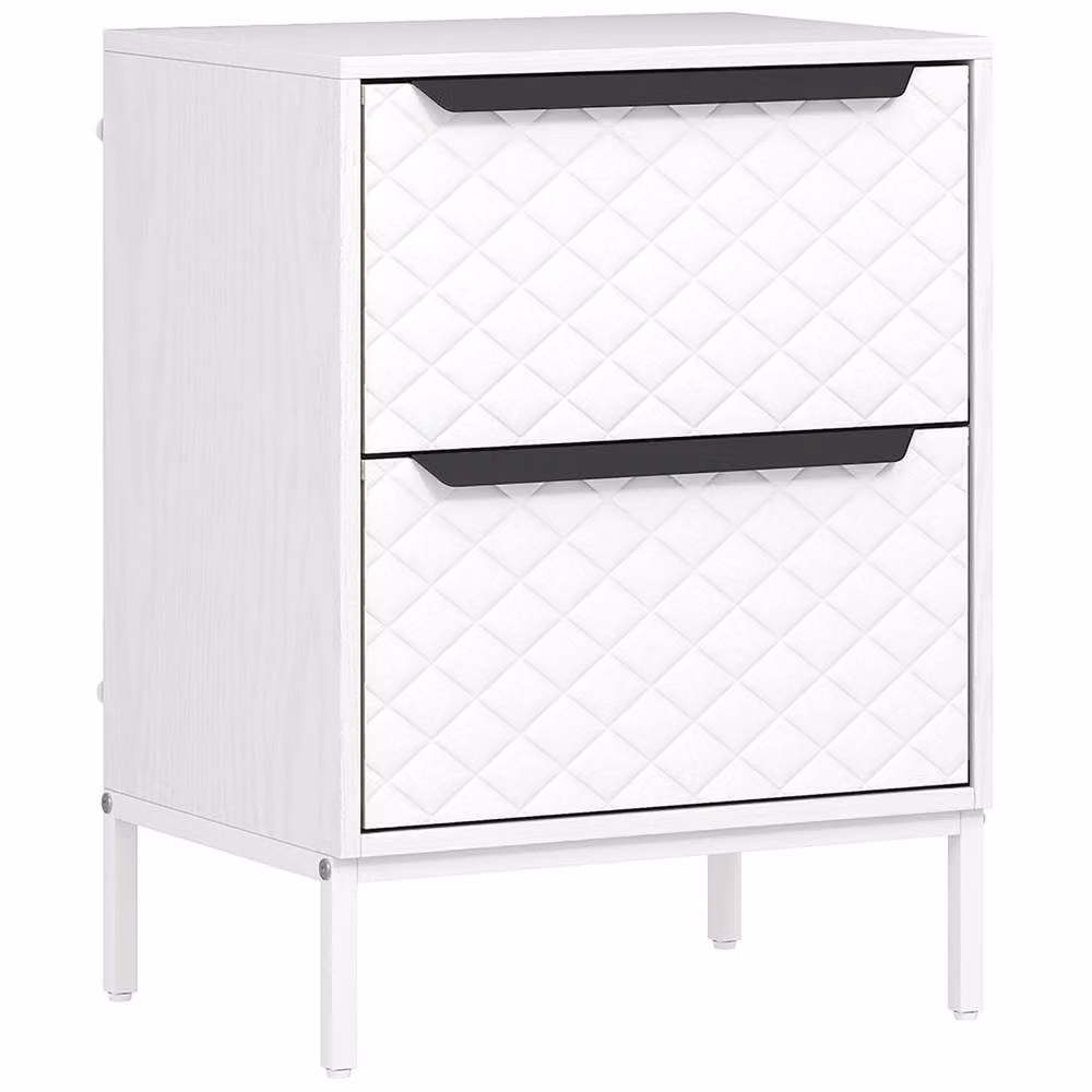 Wyld Haus Farayo White 2 Drawer Fabric Storage Dresser – 2
