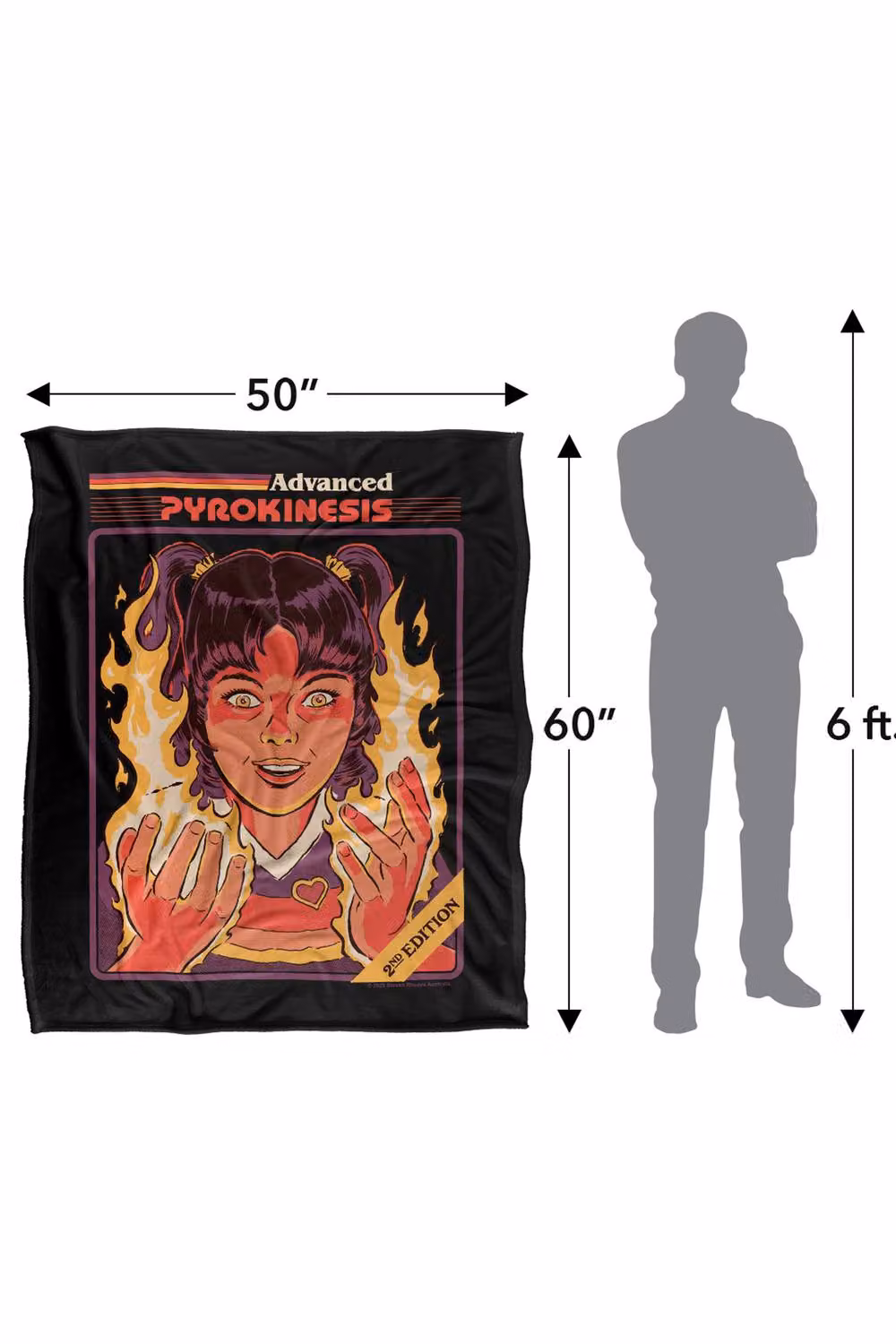 Steven Rhodes Advanced Pyrokinesis Multicolour Super Soft Fleece Throw Blanket W/D/H: 91 x 147 cm – 3