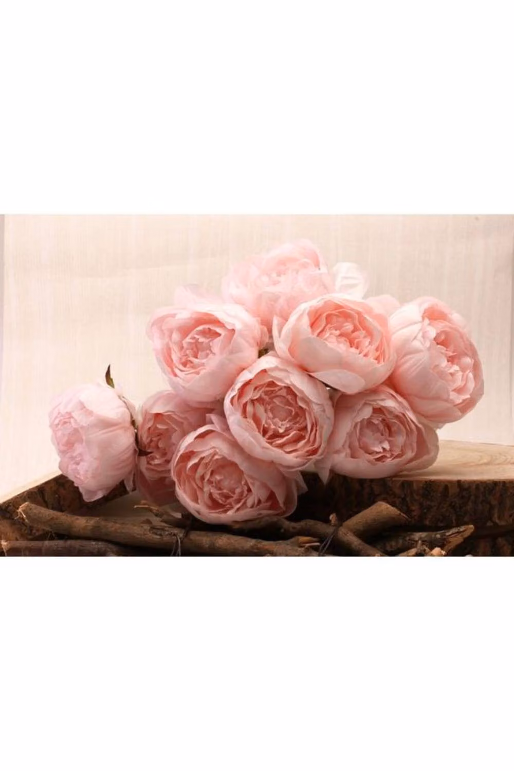KDMD Pink Peony Bunch Artificial Flowers, 40 cm – 2