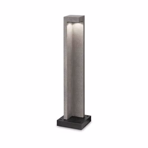 Netlighting Titano Integrated LED Outdoor Bollard Lamp in Grey with Warm White 3000K Light and IP55 Rating