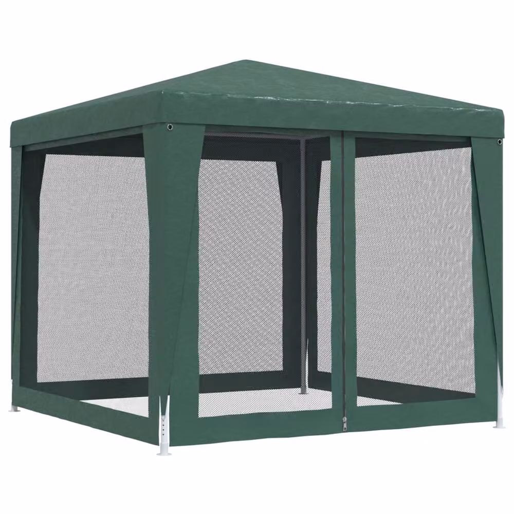 Berkfield Home Party Tent with 4 Mesh Sidewalls, Green, 2.5 x 2.5 m – 4
