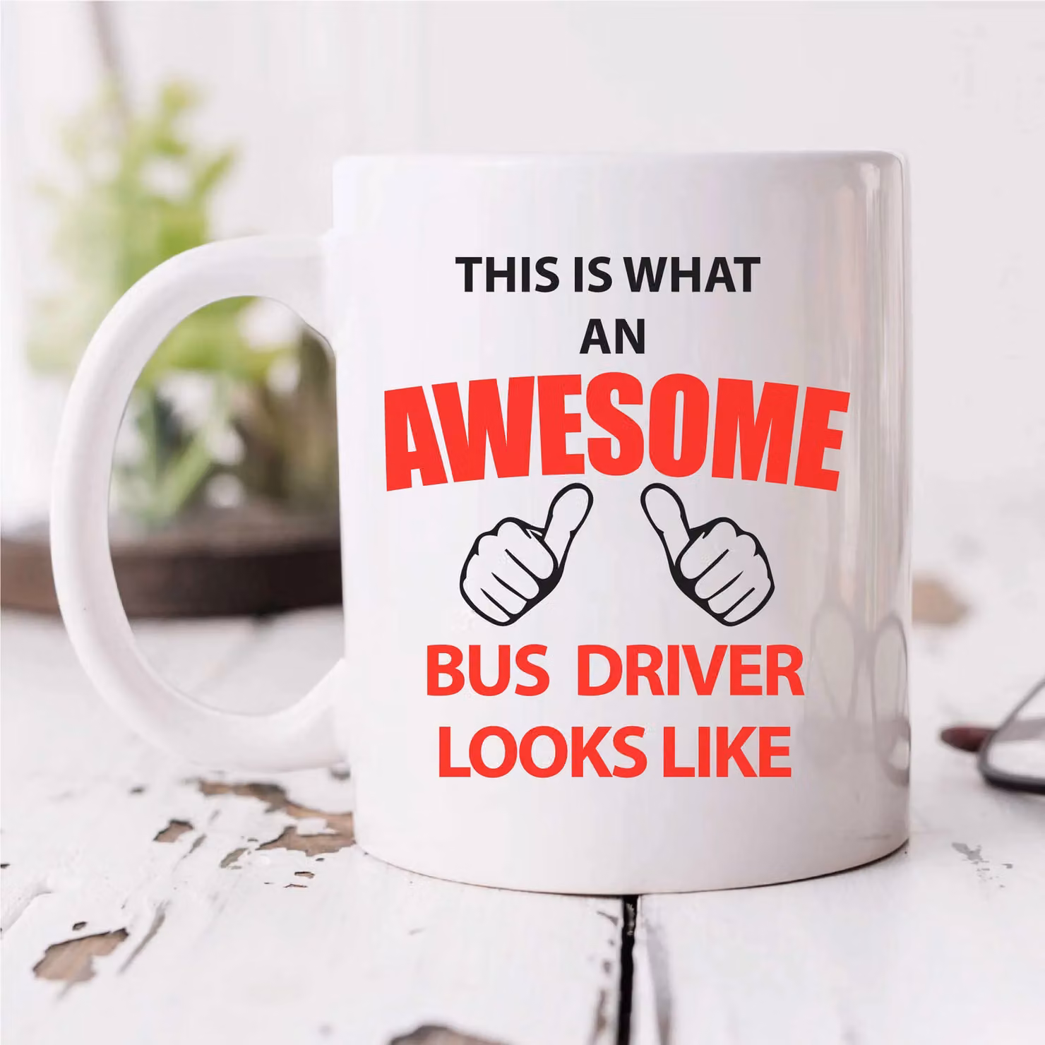 60 Second Makeover Limited This Is What An Awesome Bus Driver Looks Like Ceramic Mug, White, 330 ml – 2