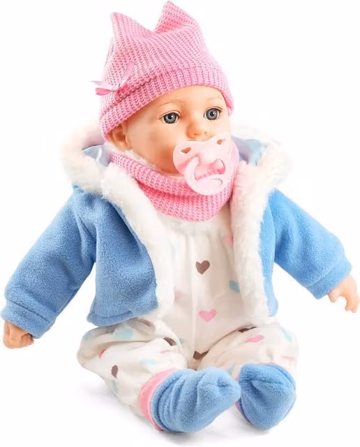 BiBi Doll Baby Girl Louise Soft Body Doll with Sounds in Blue