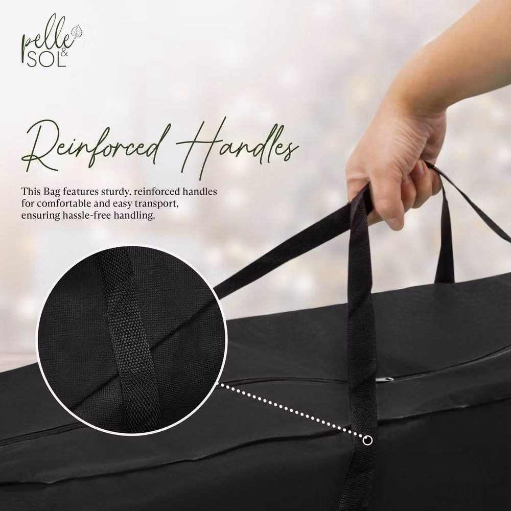 Pelle & Sol Christmas Tree Storage Bag with Handles, Black – 10