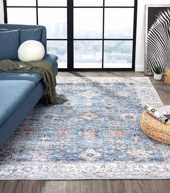 THE RUGS Samira Washable Persian Classic Rug in Light Blue, W/D/H: 120 x 170 cm – 1