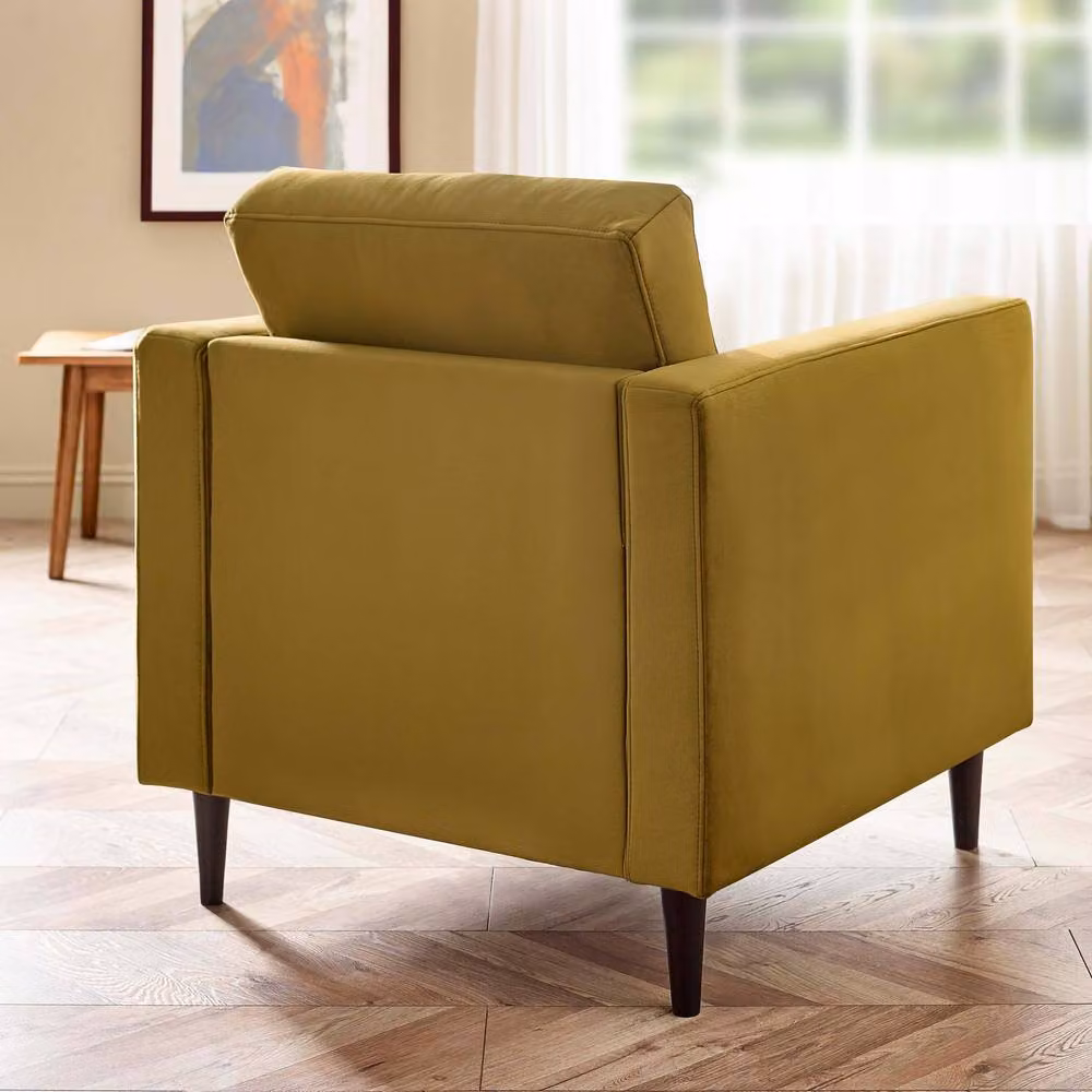 FurnitureboxUK Jade Velvet Chesterfield Armchair in Yellow – 2