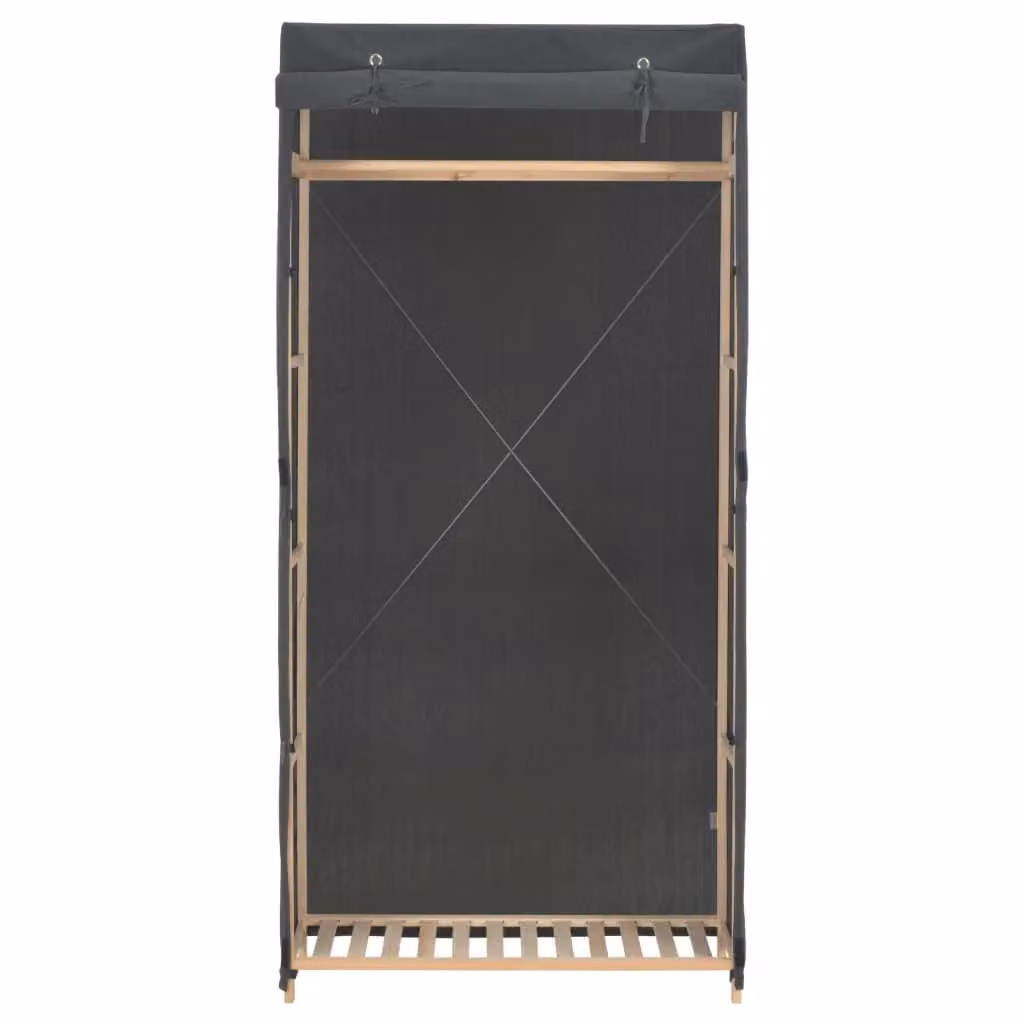 Berkfield Home Grey Fabric Roll Shutter Wardrobe W/D/H: 79 x 40 x 170 cm – 2