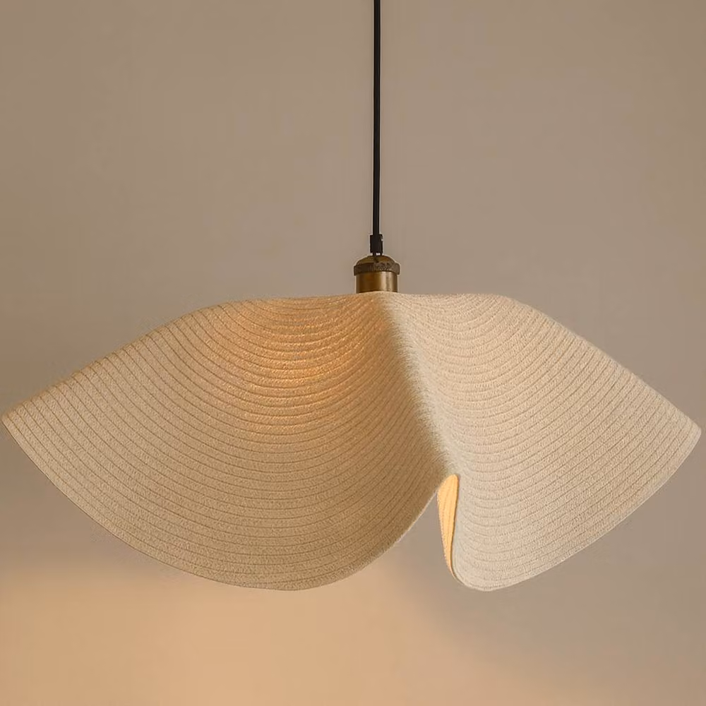 CGC Lighting Flora Beige Fabric Round Ceiling Lampshade, Diameter: 78 cm – 2
