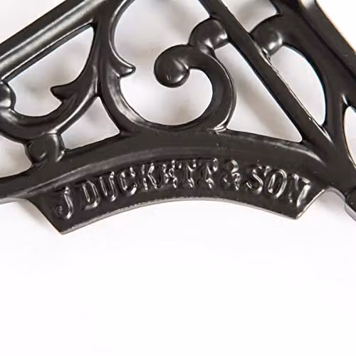 Hammer and Tongs Ornate Matt Black Iron Shelf Bracket, Pack of 2, Depth: 150 mm – 2