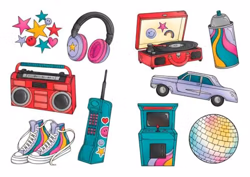 Dover Rockin' Retro Stickers, Multicolour Paper Stickers – 4