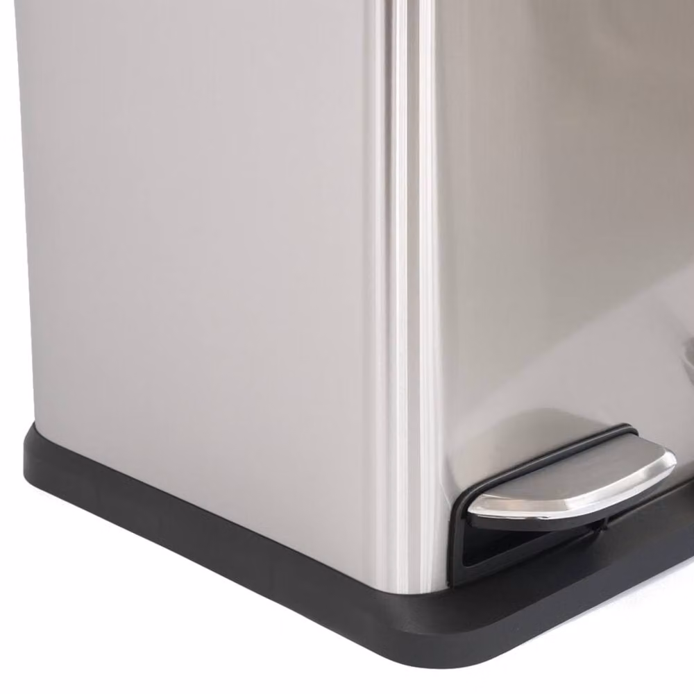 Oypla 45L Stainless Steel Triple Compartment Recycling Pedal Bin in Silver – 4