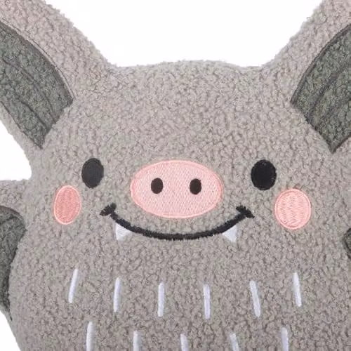 Something Different Wholesale Bat Shaped Grey Boucle Plush Cushion, W/D/H: 32.5 x 32.5 x 13 cm – 3