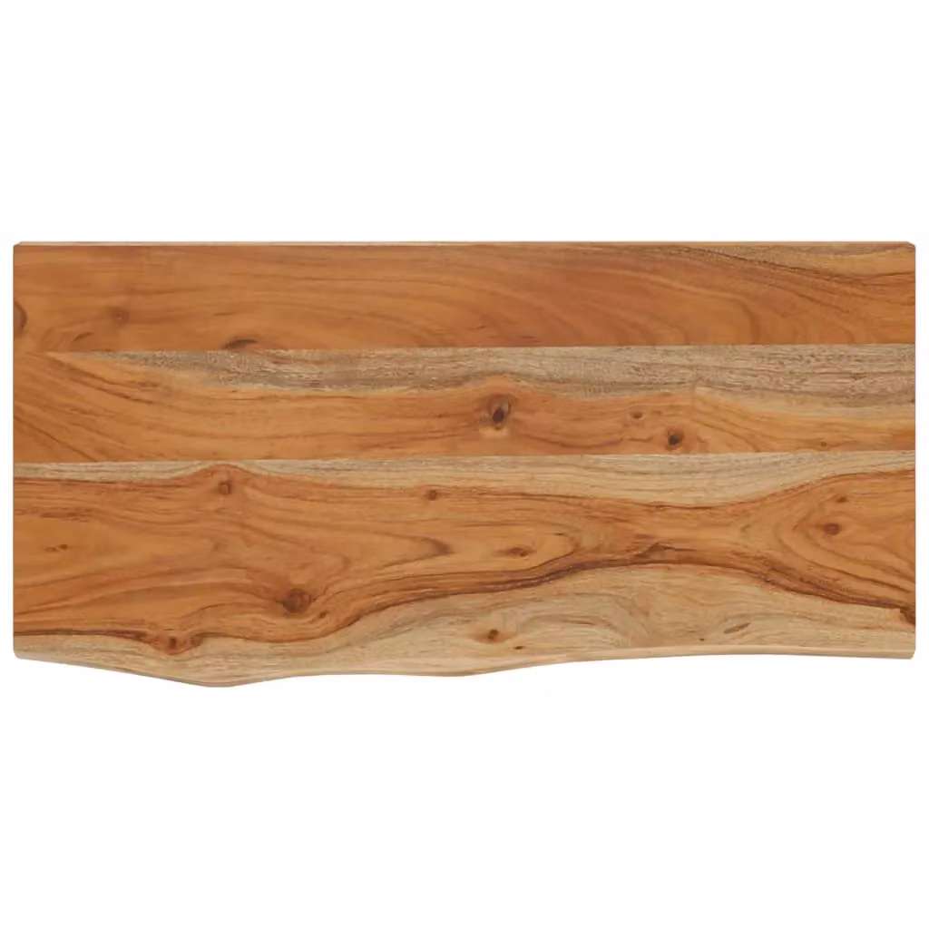 Berkfield Home Brown Acacia Solid Wood Live Edge Wall Shelf, W: 40 cm, D: 20 cm, H: 2.5 cm – 2