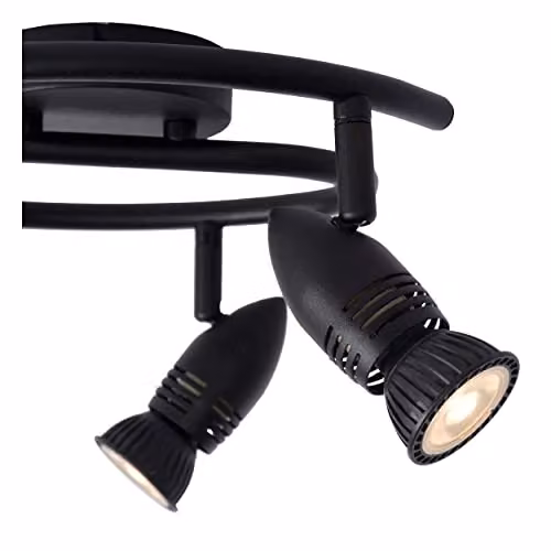 Lucide Caro Dimmable and Adjustable Ceiling Spotlight in Black, Diameter: 31 cm – 3