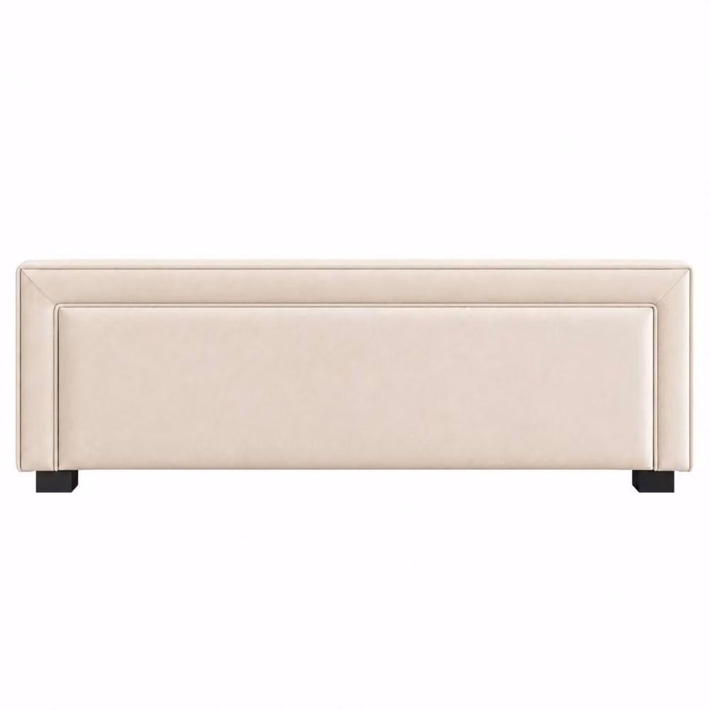 Velmora Upholstered Divan Ottoman Storage Bed with Headboard in Silver, W/D/H: 140 x 200 cm – 2