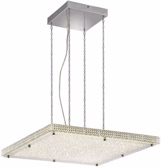 Amelia LED Ceiling Pendant Light in Polished Chrome and Crystal with 4400lm Output