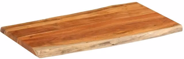 Berkfield Home Rectangular Solid Wood Acacia Live Edge Table Top, Brown, W: 110 cm, D: 60 cm, H: 2.5 cm – 1