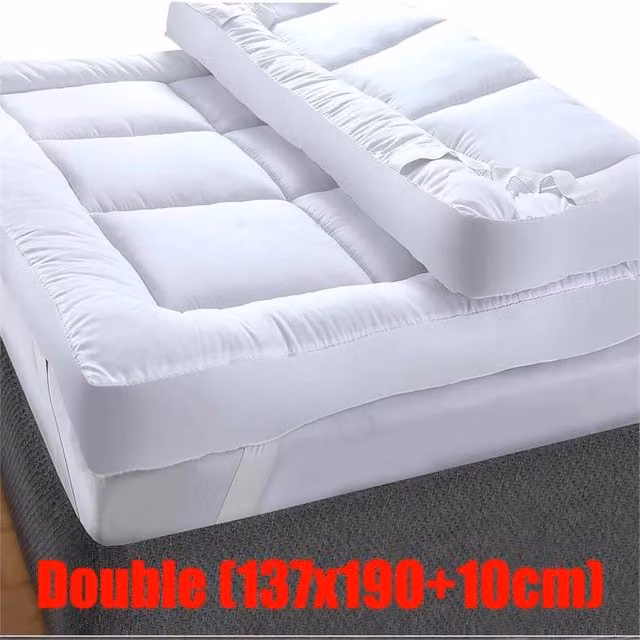 Nordara Hotel Quality Double Mattress Topper, 10cm Thick, White