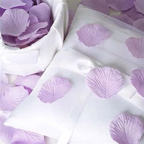 Shatchi 300pcs Light Purple Silk Rose Petal Confetti for Weddings, Anniversaries and Mother's Day Table Decorations – 3