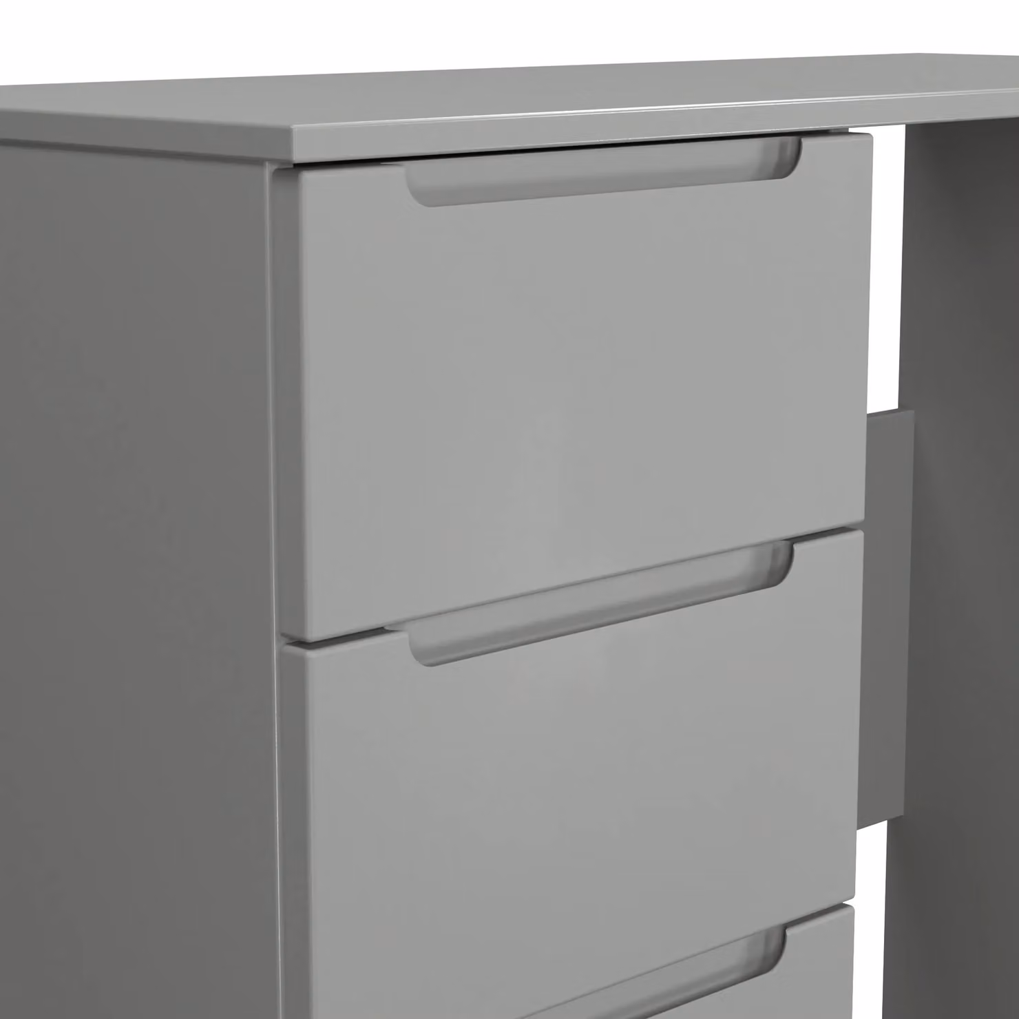 2 U Lucca Ready Assembled 3 Drawer Vanity in Dark Grey – 3
