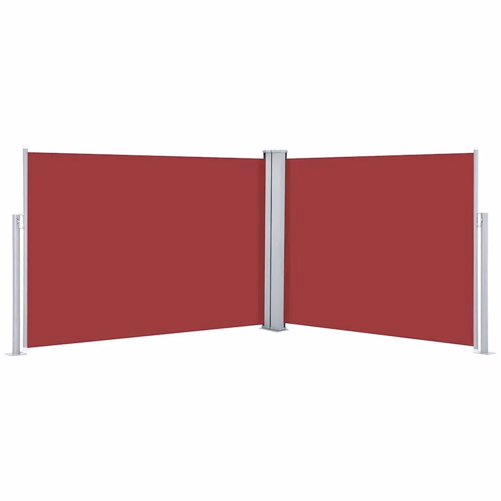 Berkfield Home Red Retractable Side Awning W/D/H: 120 x 1000 cm – 3