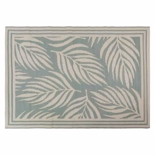 JVL Green Floral Reversible Outdoor Garden Rug, W/D: 120 x 170 cm – 1