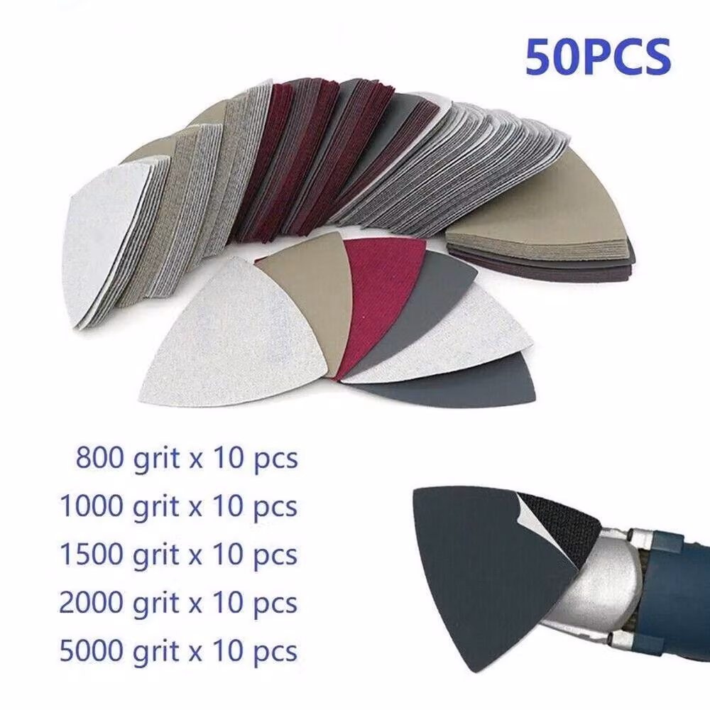 SPETLEK Wet & Dry Triangle Sandpaper Multitool for Wood, Paint and Metal, Silicon Carbide, Multicolour – 1