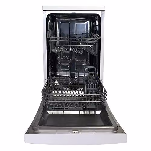 Statesman FD10PWE Freestanding Slimline 10 Place Full Size Dishwasher in White, 45cm Wide, with Half Load Wash Function – 2