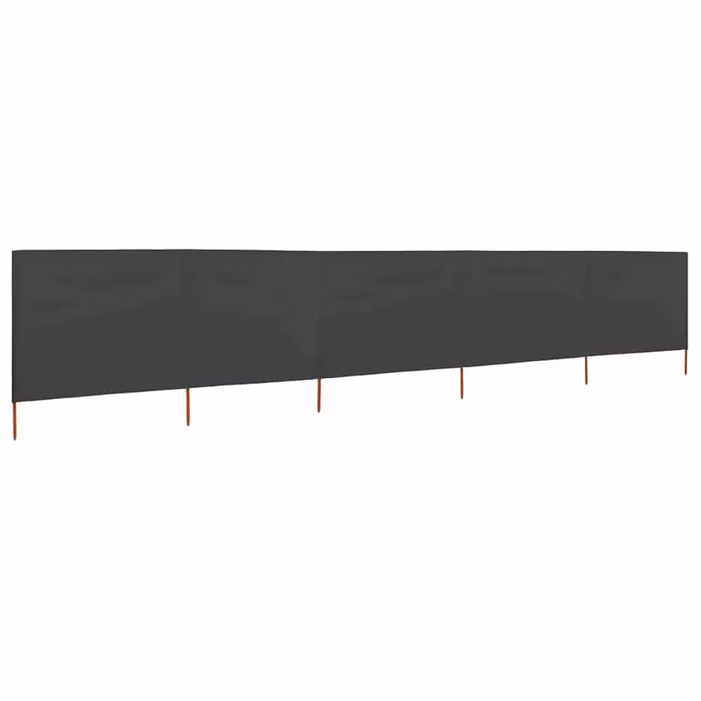 Berkfield Home 5-Panel Fabric Wind Screen, W: 600 cm, H: 80 cm, Anthracite Grey – 2