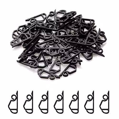 Hang Ups Black Plastic Gutter and Shingle Hooks, 100 Pack – 1