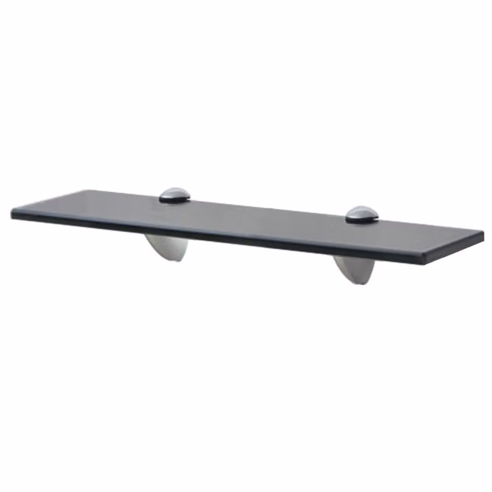 Berkfield Home Modern Black Glass Floating Wall Shelf – 2