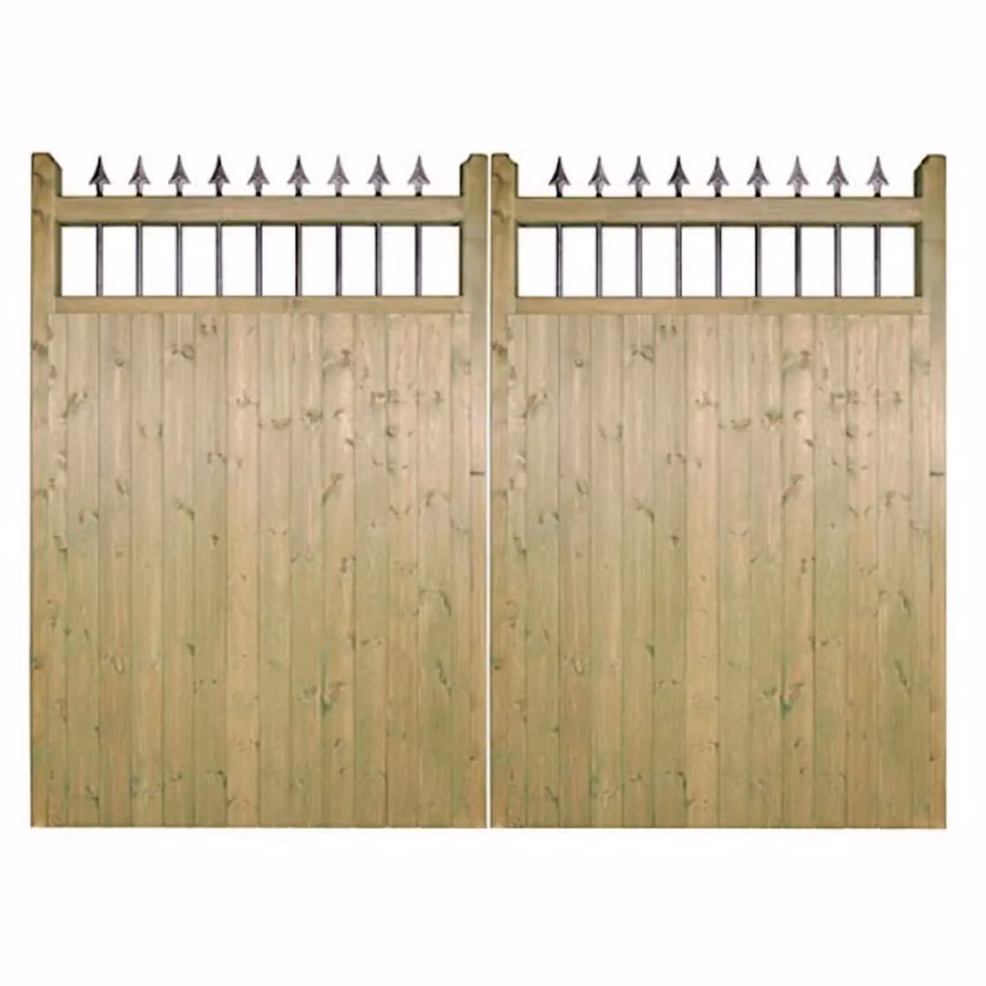 Burbage Iron Craft Hampton Tall Double Driveway Gate, Brown, W: 270 cm, H: 180 cm – 2