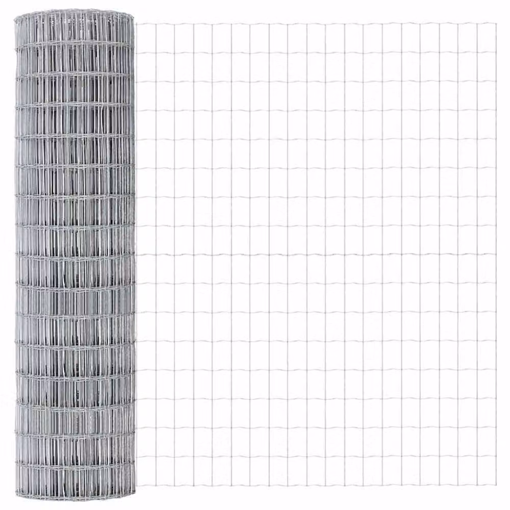 Berkfield Home Modern Euro Fence in Silver Galvanised Steel, H: 120 cm, L: 10 m – 2