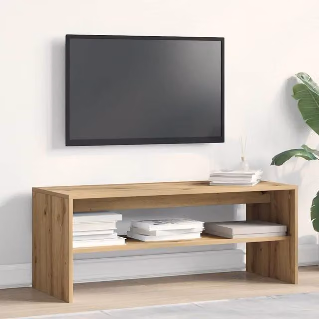 Berkfield Home Artisan Oak TV Cabinet in Brown, W/D/H: 100 x 40 x 40 cm – 1