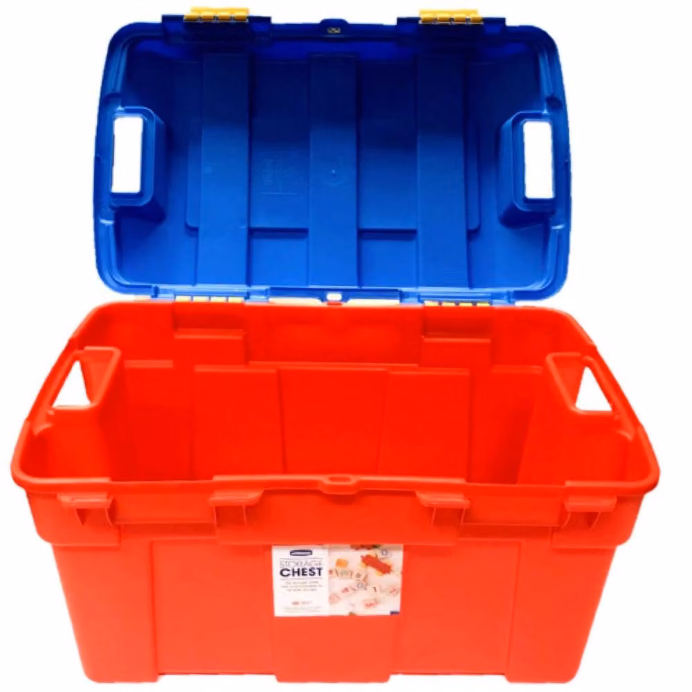 FLAVORA 40L Toy Storage Box with Clip Lid, Red – 4