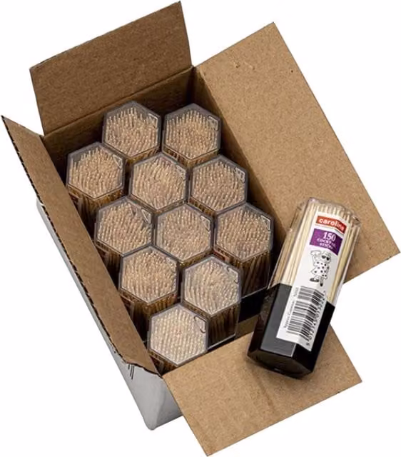 Caroline Multicolour Wooden Cocktail Sticks, 150 Pack