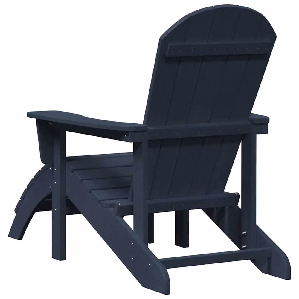 Berkfield Home Adirondack Lounge Chair with Ottoman in Navy Blue – 5