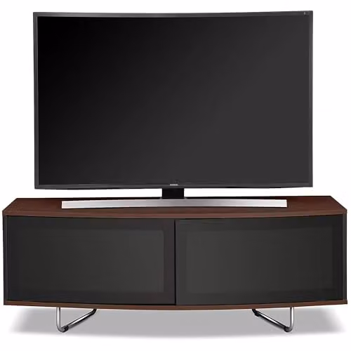Centurion Supports Caru Gloss Black and Walnut D-Shape TV Cabinet W/D/H: 120 x 50 x 43 cm – 2