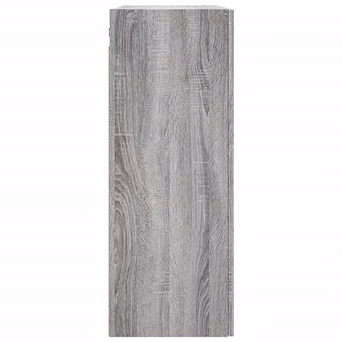 vidaXL Set of 2 Modern Wall Mounted Storage Cabinets in Grey Sonoma Engineered Wood – 2