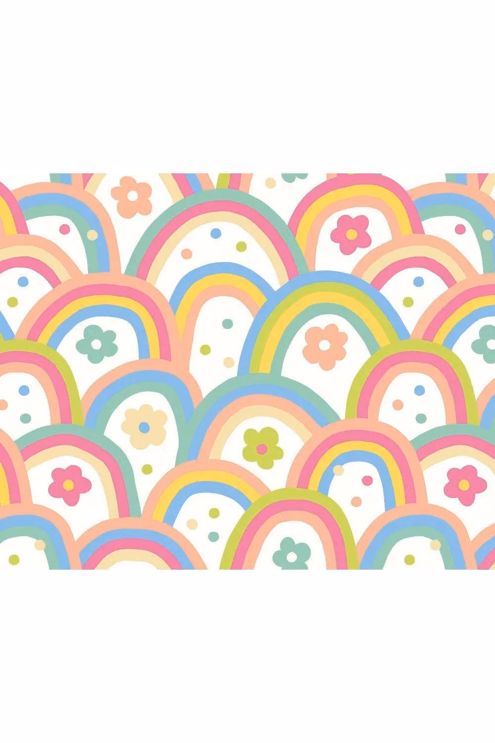 Origin Murals Rainbow Wobble Wall Mural in Coral, Multicolour, W: 300 cm, H: 240 cm – 2