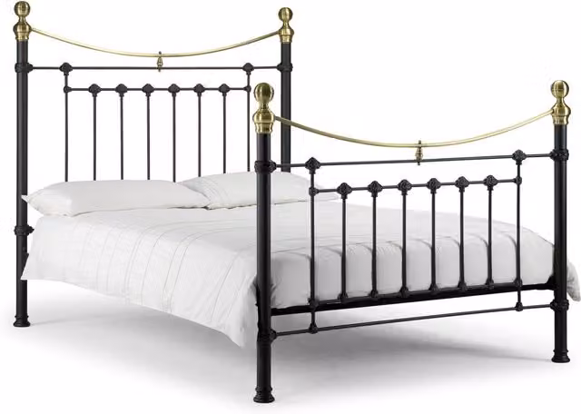 Victoria Metal Bed Frame in Black, 180 x 200 cm