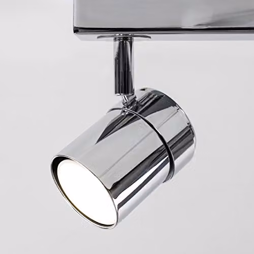 ValueLights Rosie 3 Way Adjustable Silver Chrome Ceiling Bar Spotlight – 3